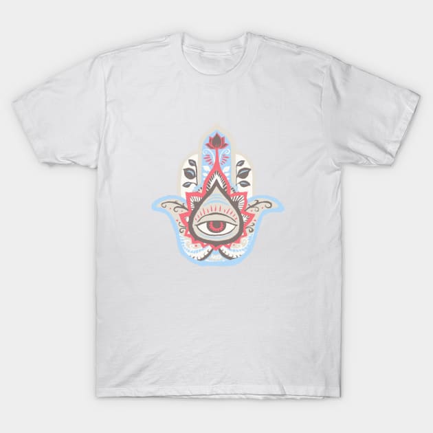 Hamsa Hand - Diamond(April) T-Shirt by akaneyabushita